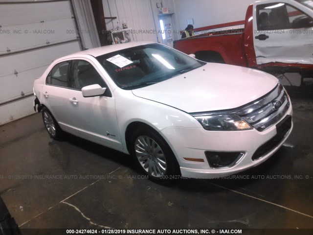 3FADP0L3XCR178477 - 2012 FORD FUSION HYBRID WHITE photo 1