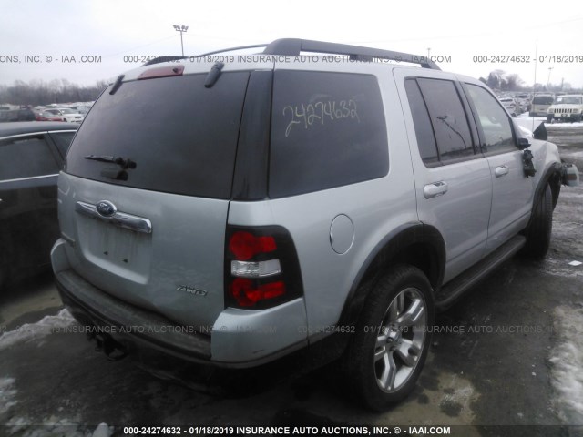 1FMEU8DE2AUA92541 - 2010 FORD EXPLORER XLT SILVER photo 4