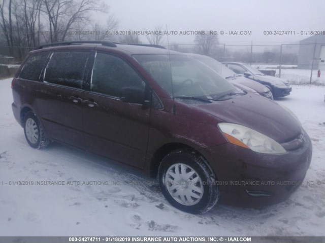 5TDZA23CX6S446104 - 2006 TOYOTA SIENNA CE/LE MAROON photo 1