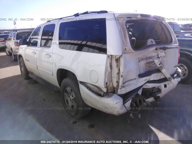 1GNSCJE08CR147267 - 2012 CHEVROLET SUBURBAN C1500 LT WHITE photo 3