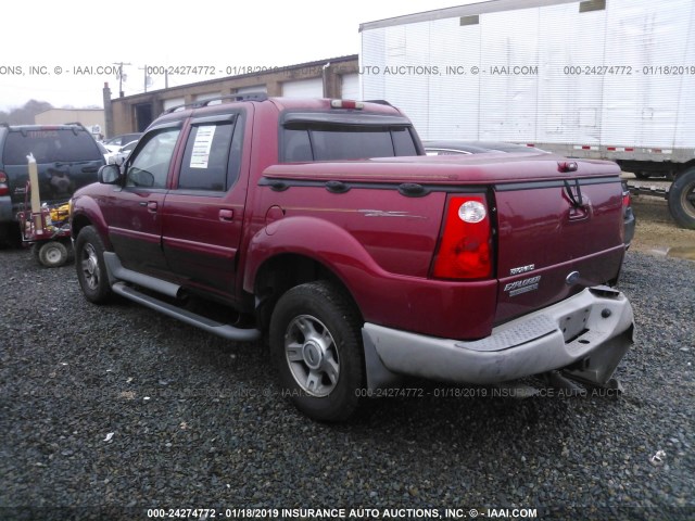 1FMZU67E03UC57295 - 2003 FORD EXPLORER SPORT TR  RED photo 3