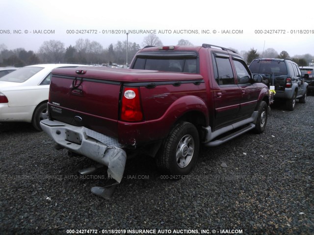 1FMZU67E03UC57295 - 2003 FORD EXPLORER SPORT TR  RED photo 4