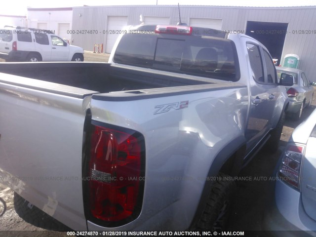 1GCGTEEN2J1207704 - 2018 CHEVROLET COLORADO ZR2 SILVER photo 4