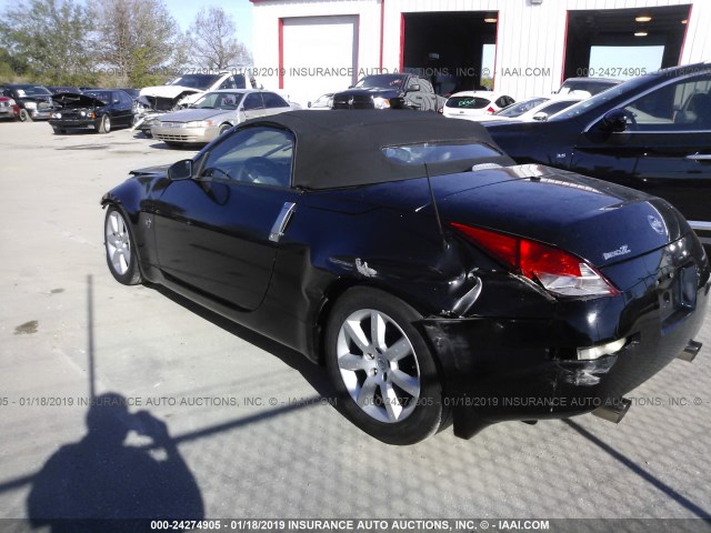 JN1AZ36A84T004252 - 2004 NISSAN 350Z ROADSTER BLACK photo 3