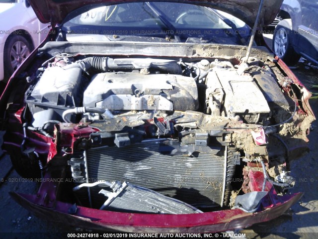 1G11C5SL4EF140680 - 2014 CHEVROLET MALIBU 1LT MAROON photo 10