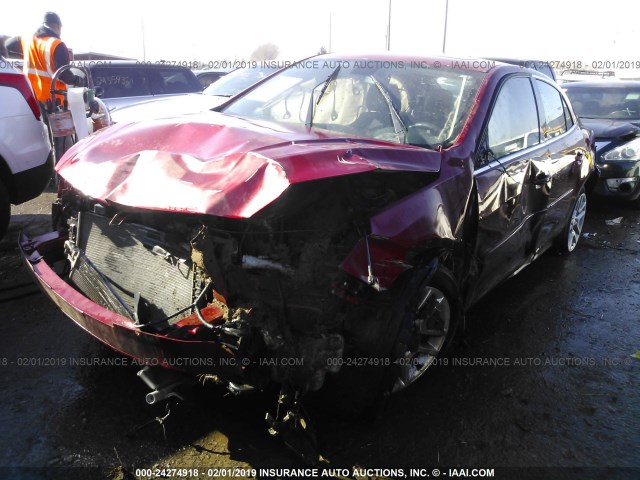 1G11C5SL4EF140680 - 2014 CHEVROLET MALIBU 1LT MAROON photo 2