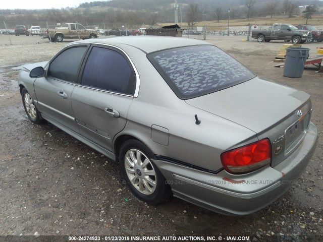 KMHWF35H74A977608 - 2004 HYUNDAI SONATA GLS/LX GRAY photo 3