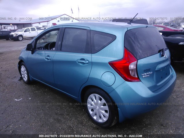 3N1CE2CPXEL386913 - 2014 NISSAN VERSA NOTE S/S PLUS/SV/SL TEAL photo 3