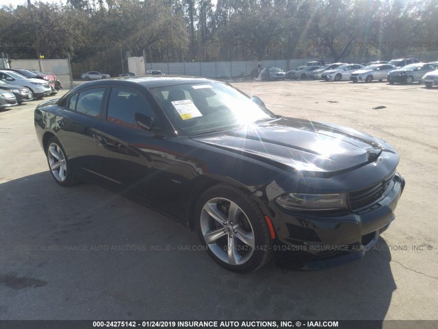 2C3CDXCT6JH233608 - 2018 DODGE CHARGER R/T BLACK photo 1