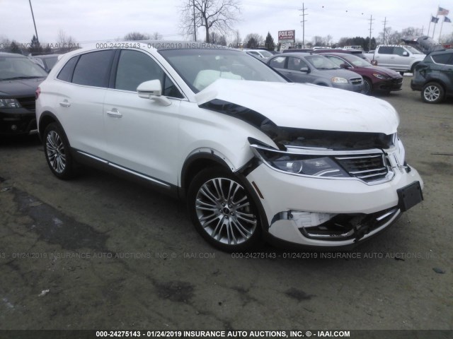 2LMPJ8LR7JBL23630 - 2018 LINCOLN MKX RESERVE WHITE photo 1