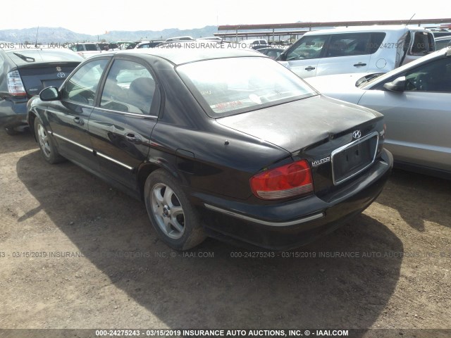 KMHWF35H05A196866 - 2005 HYUNDAI SONATA GLS/LX BLACK photo 3