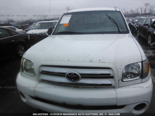 5TBKT44183S396487 - 2003 TOYOTA TUNDRA SR5 WHITE photo 6