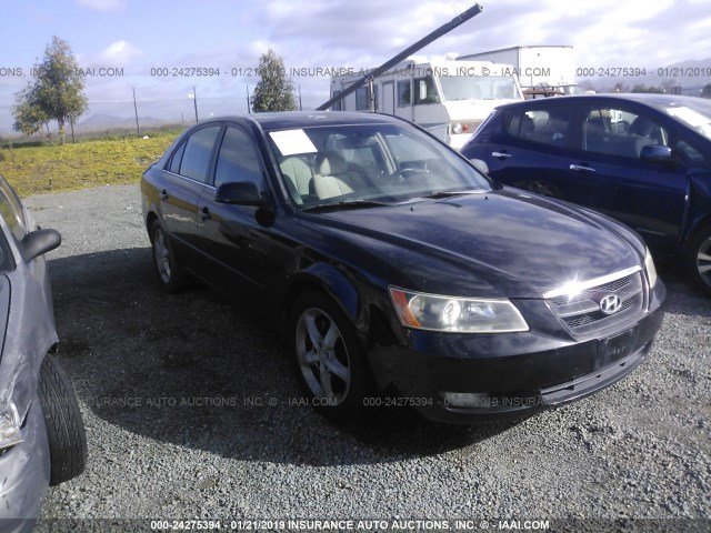 5NPEU46FX6H005845 - 2006 HYUNDAI SONATA GLS/LX BLACK photo 1