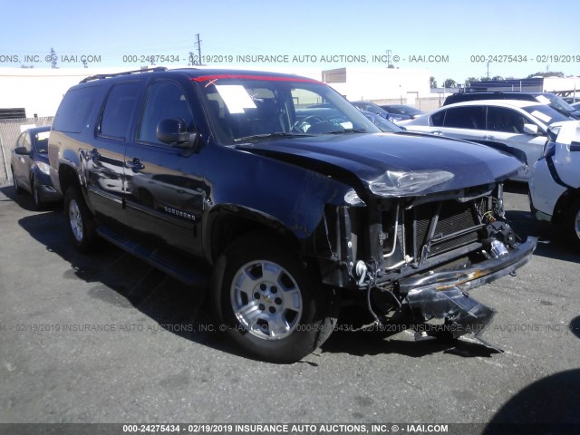 1GNSKJE72DR137299 - 2013 CHEVROLET SUBURBAN K1500 LT BLACK photo 1