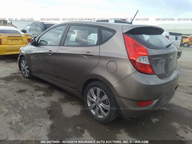 KMHCU5AE4EU152660 - 2014 HYUNDAI ACCENT GLS/SE BROWN photo 3