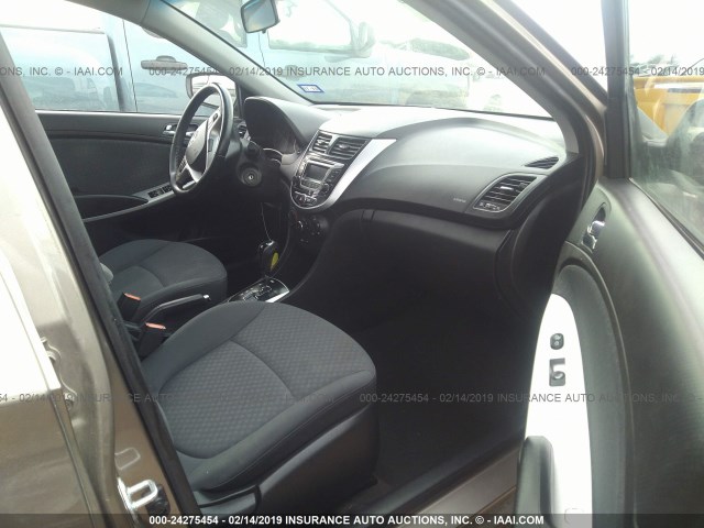 KMHCU5AE4EU152660 - 2014 HYUNDAI ACCENT GLS/SE BROWN photo 5