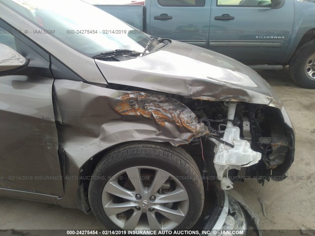 KMHCU5AE4EU152660 - 2014 HYUNDAI ACCENT GLS/SE BROWN photo 6