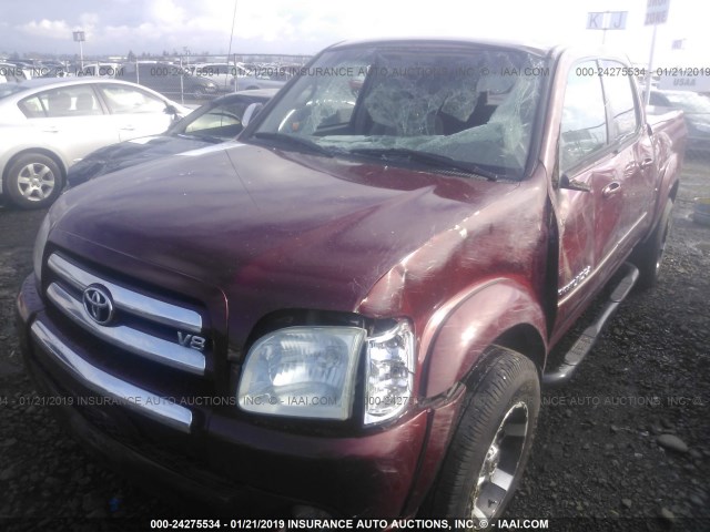 5TBDT44174S434284 - 2004 TOYOTA TUNDRA DOUBLE CAB SR5 MAROON photo 6