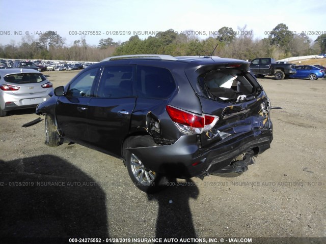 5N1AR2MN1DC632842 - 2013 NISSAN PATHFINDER S/SV/SL/PLATINUM GRAY photo 3