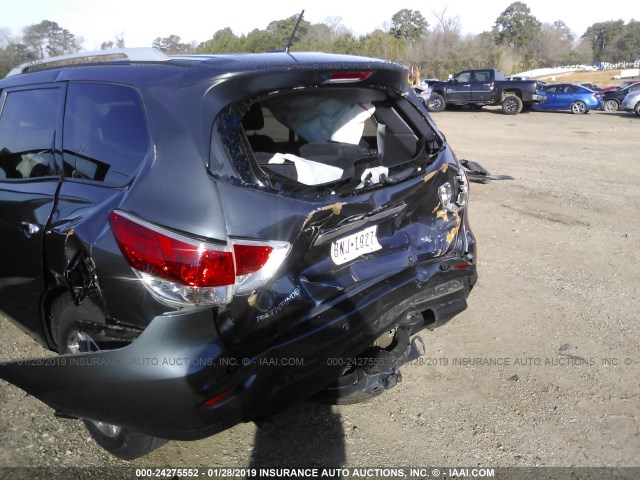 5N1AR2MN1DC632842 - 2013 NISSAN PATHFINDER S/SV/SL/PLATINUM GRAY photo 6