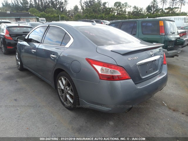 1N4AA5AP2AC828132 - 2010 NISSAN MAXIMA S/SV GRAY photo 3