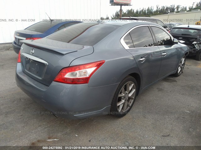 1N4AA5AP2AC828132 - 2010 NISSAN MAXIMA S/SV GRAY photo 4