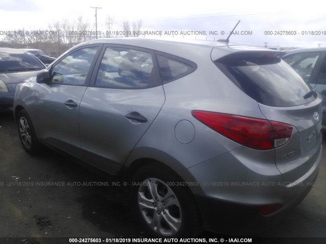 KM8JT3ABXBU242752 - 2011 HYUNDAI TUCSON GL/GLS GRAY photo 3