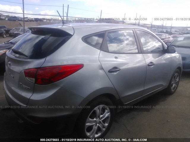 KM8JT3ABXBU242752 - 2011 HYUNDAI TUCSON GL/GLS GRAY photo 4