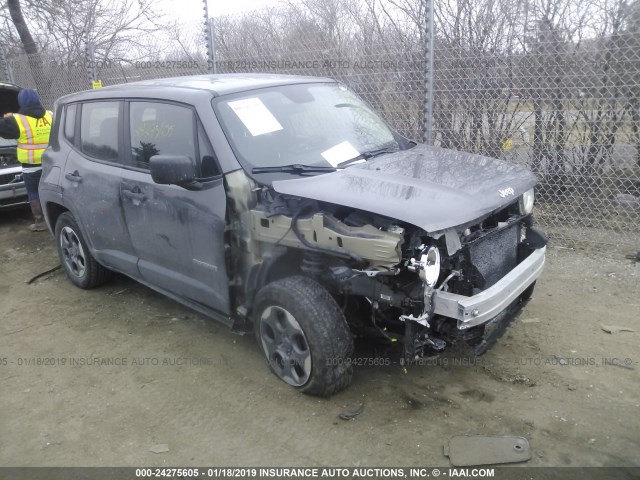 ZACCJBAW3GPC72264 - 2016 JEEP RENEGADE SPORT GRAY photo 1