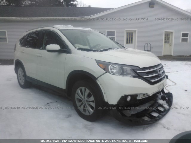 5J6RM4H72EL063072 - 2014 HONDA CR-V EXL WHITE photo 1