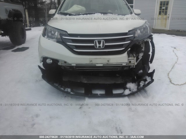 5J6RM4H72EL063072 - 2014 HONDA CR-V EXL WHITE photo 6