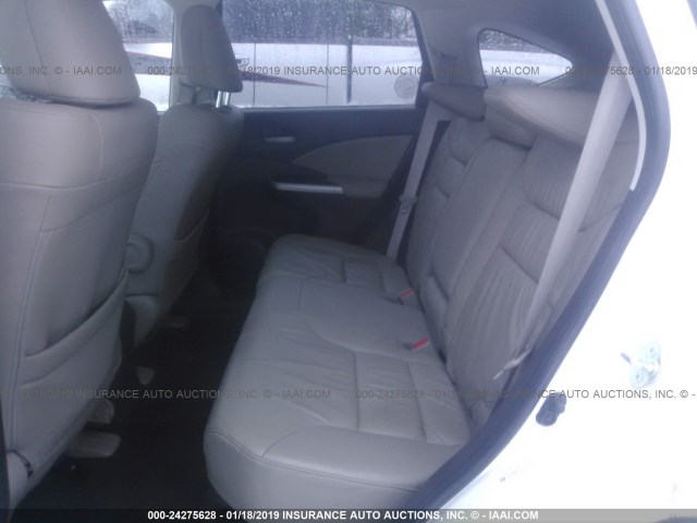 5J6RM4H72EL063072 - 2014 HONDA CR-V EXL WHITE photo 8