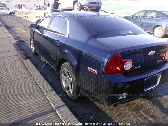 1G1ZF57589F220039 - 2009 CHEVROLET MALIBU HYBRID BLUE photo 3