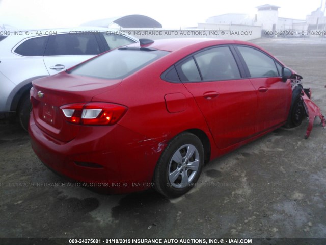 1G1BC5SM3H7112770 - 2017 CHEVROLET CRUZE LS RED photo 4