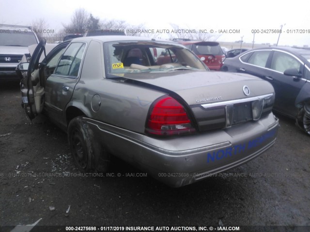 2MEFM74VX6X646457 - 2006 MERCURY GRAND MARQUIS GS GOLD photo 3