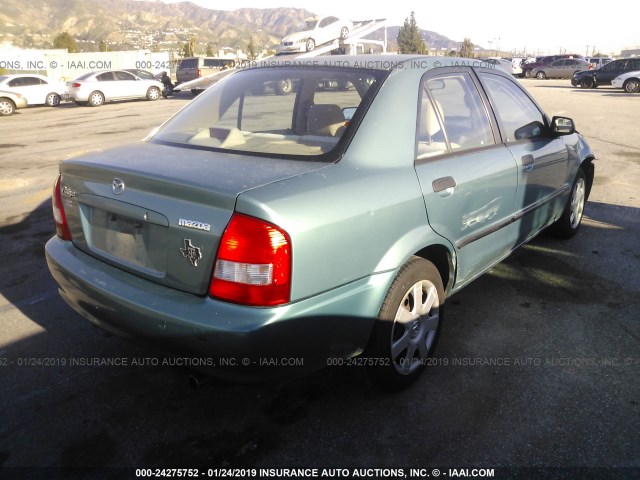 JM1BJ225021565081 - 2002 MAZDA PROTEGE DX/LX/ES GREEN photo 4