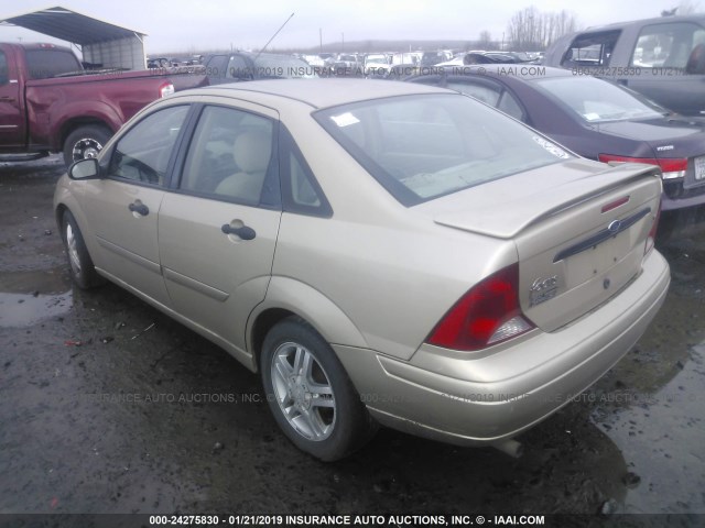 1FAFP34P42W356844 - 2002 FORD FOCUS SE/SE COMFORT GOLD photo 3