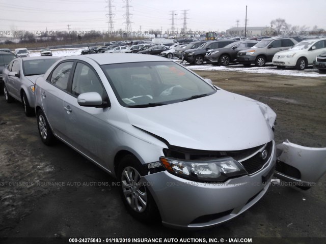 KNAFU4A26A5261348 - 2010 KIA FORTE EX SILVER photo 1