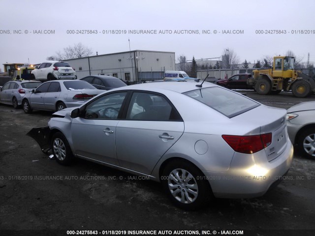 KNAFU4A26A5261348 - 2010 KIA FORTE EX SILVER photo 3