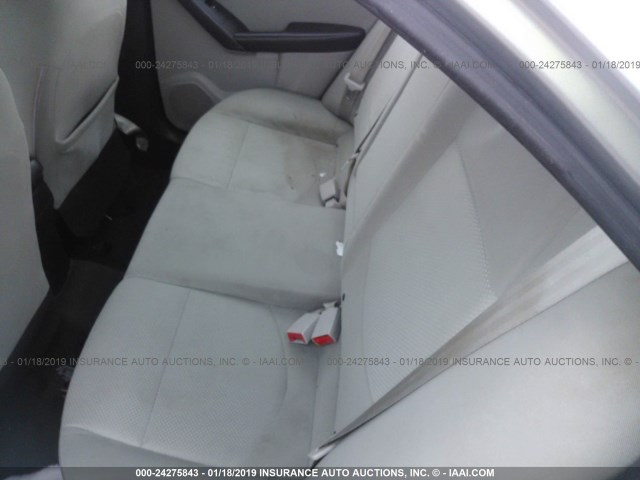 KNAFU4A26A5261348 - 2010 KIA FORTE EX SILVER photo 8