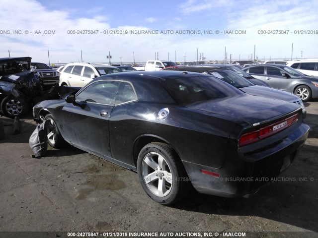 2C3CDYAG0EH294776 - 2014 DODGE CHALLENGER SXT BLACK photo 3