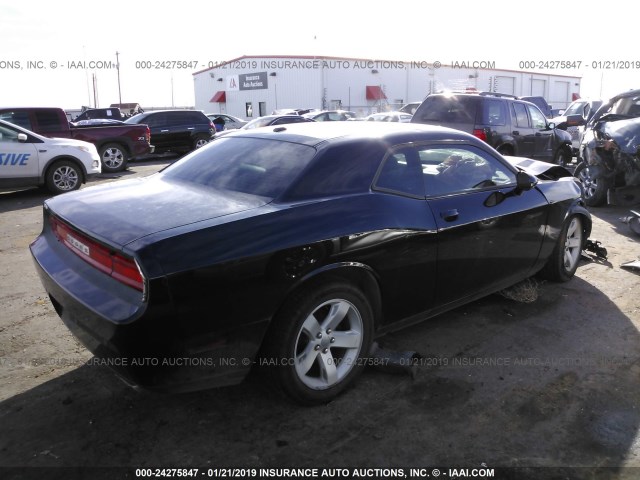 2C3CDYAG0EH294776 - 2014 DODGE CHALLENGER SXT BLACK photo 4