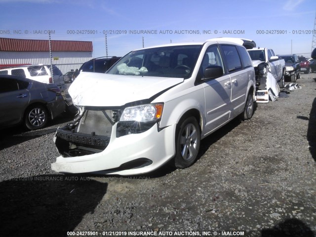 2C4RDGBG3DR567040 - 2013 DODGE GRAND CARAVAN SE WHITE photo 2