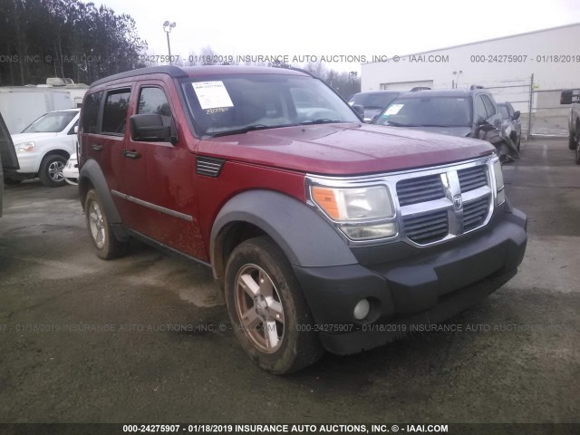 1D8GT28K77W595851 - 2007 DODGE NITRO SXT RED photo 1