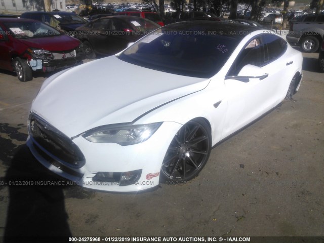 5YJSA1AG4DFP10680 - 2013 TESLA MODEL S Սպիտակ լուսանկար 2