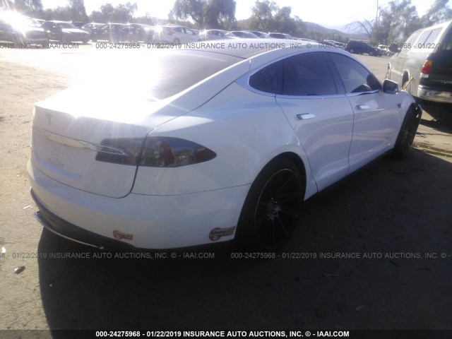 5YJSA1AG4DFP10680 - 2013 TESLA MODEL S Սպիտակ լուսանկար 4