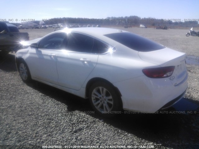 1C3CCCAB7FN700281 - 2015 CHRYSLER 200 LIMITED WHITE photo 3