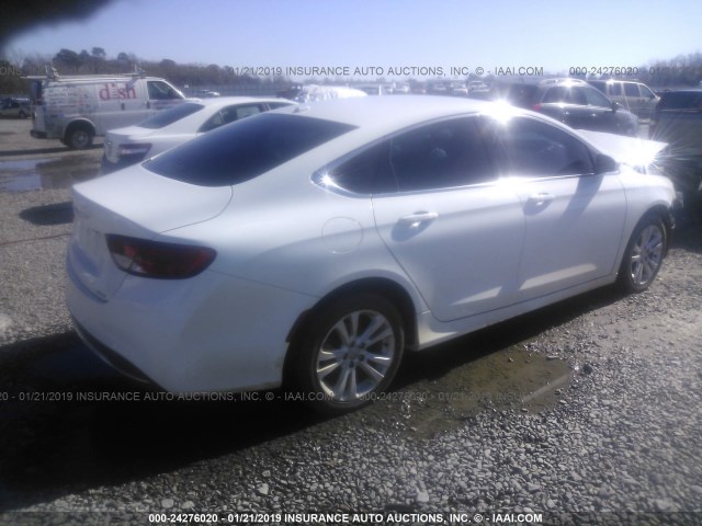 1C3CCCAB7FN700281 - 2015 CHRYSLER 200 LIMITED WHITE photo 4