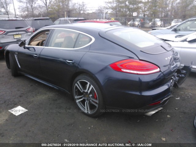 WP0BC2A76EL077372 - 2014 PORSCHE PANAMERA TURBO/EXECUTIVE BLUE photo 3