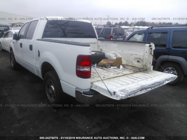 1FTPW12526FA03208 - 2006 FORD F150 SUPERCREW WHITE photo 3